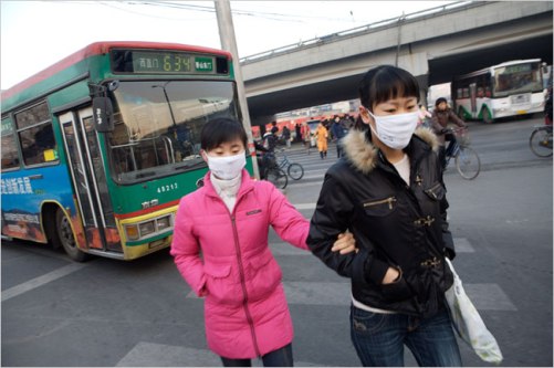 BUILDING VERSUS BREATHING As the National Stadium rises for the Olympics, its construction adds to the level of harmful particulates in the air. Stadiums measured by an Olympic official had four times the safe level of particulates.
